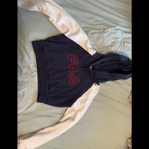 Cropped Fila hoodie